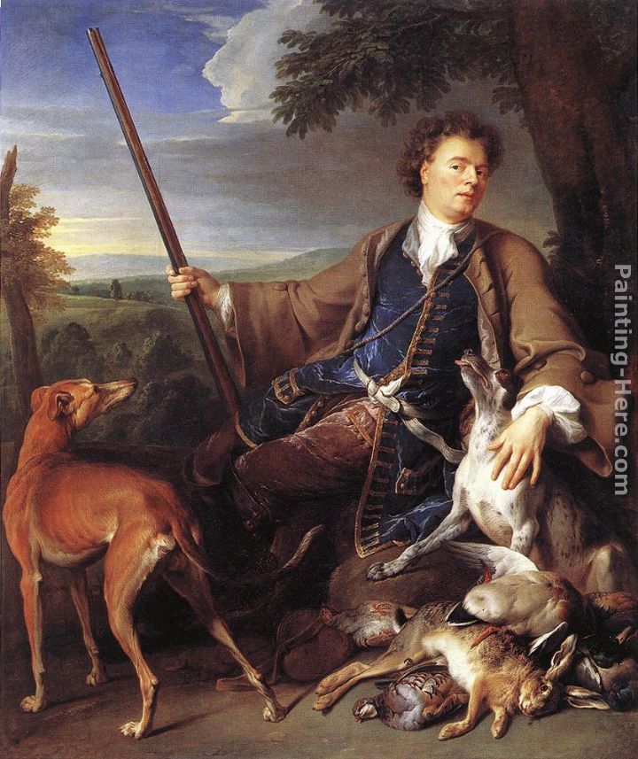 Self-Portrait as a Huntsman painting - Alexandre-Francois Desportes Self-Portrait as a Huntsman art painting